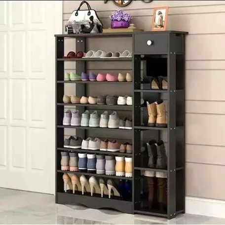 Wooden 4-Shelf Shoe Rack Storage
